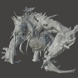 BRUTE NECROMORPH - DEAD SPACE REMAKE  BOSS - ULTRA HIGH DETAILED MESH - HIGH POLY STL FOR 3D PRINTING