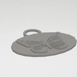 butterfly keychain 3d