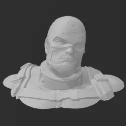 Captain America Head Bust