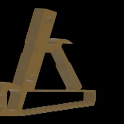 Carpenter Tools and Grill Shape Phone Stand Bundle, 2 STL's - Instant Download - No Supports Needed