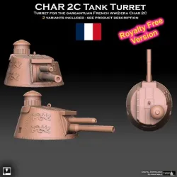 Char 2C Tank Turret royalty free version