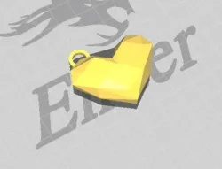 Corazon geometrico / geometric heart keychain / keychain lowpoly heart