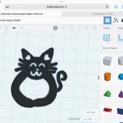 Cute cat hug ring