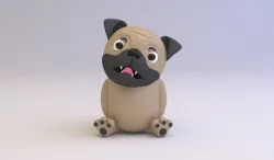 Cute Dog Stl File for 3D printers Dog STL model