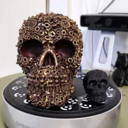 cyberpunk skull