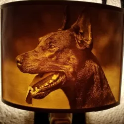 Doberman Night Light Lithophane