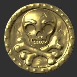 Doblon - Doubloon - Moneda de oro Pirata - Pirate gold Coin