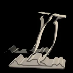Dolphin and Penquin Shape Phone Stand Bundle, Hollow and Solid version, 4 STL's - Instant Download - No Supports Needed