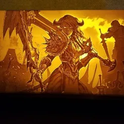 Draenei Fury Warrior Lithophane