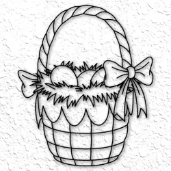 Easter Eggs Basket Wall Art Easter wall decor 2d art