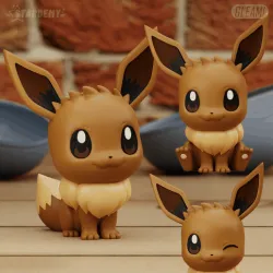 eevee 4 different models chibi cute Print in Place