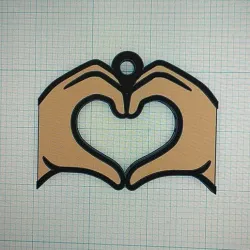 Emoji Heart Hand Keychain