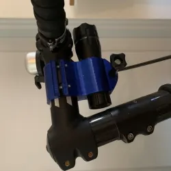 Flashlight stem mount for bike