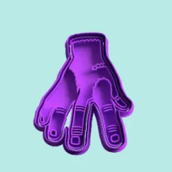 hand thing mad addams cookie cutter stamp