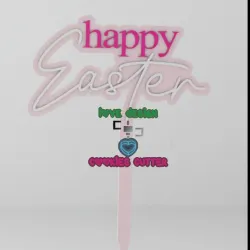 HAPPY EASTER CAKE TOPPER