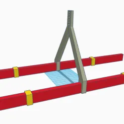 HO suspension bridge, Turbo racing, diorama