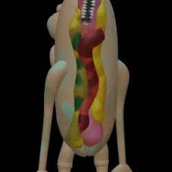 Hot dog monster