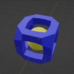 Impossible object: Ball inside a Cube