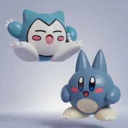 kirby snorlax and munchlax pokemon