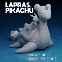Lapras and Pikachu - Pokémon - 3D Ready to Print