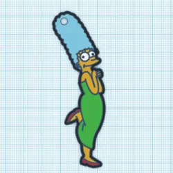 Marge Simpson keychain