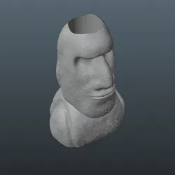 Moai (Easter statue) pencil holder