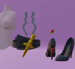 Monster High Elvira Replica fo G1 accessories set