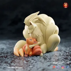 Ninetales and Vulpix - pokemon love statue