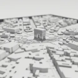 Paris City 3D Map