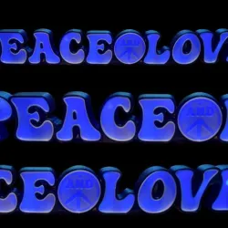PEACE AND LOVE - ILLUMINATED LOGO
