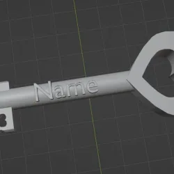 Personalized name engraved key keychain