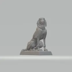 Pointer Dog Garden Statue 3D print model