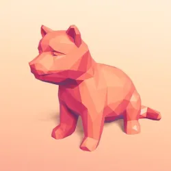 Polygonal Dog - Puppy Statue