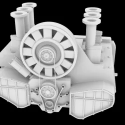 PORSHE 911 ENGINE stl for 3D printing