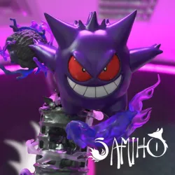Samiho Studios - Lavender Tower Gengar: STLs ready for printing