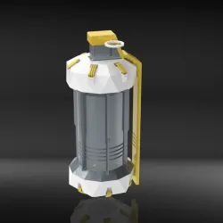 Sci-Fi Grenade Assembly as Stash Container