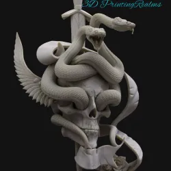 Snakes Skull and dagger