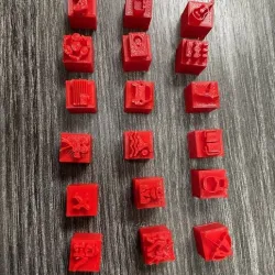 Stamp Digital- 3D printable - for kids calendar