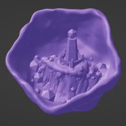 The "Crystal Cliff Lighthouse" D20 Dice Insert