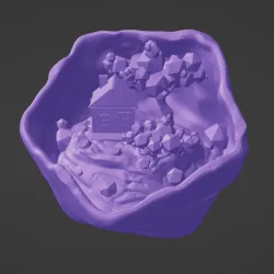 The "Crystal Witch Cottage" D20 Dice Insert