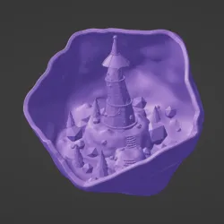 The "Crystal Wizard Tower" D20 Dice Insert