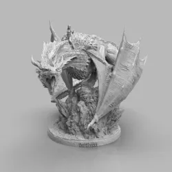 The Rider and the Dragon. 3D Printed STL Files
