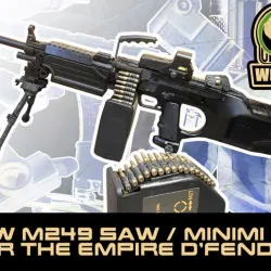 unw M249 saw / fn minimi kit for empire d'fender paintball marker