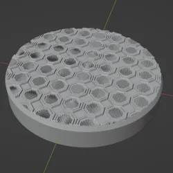 Wargame 30mm Hex Sci-fi texture base.