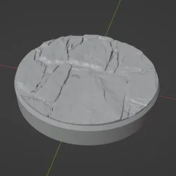 Wargame base 30mm Big Stones Texture