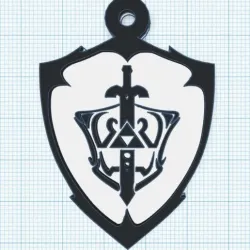 ZELDA SHIELD KEYCHAIN