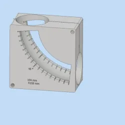 3d print file for 104 mm Radius 150 mm Elbow Cutting Fixture.