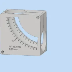3d print file for 3.5" 88,9 mm Radius 114mm Elbow Cutting Fixture.