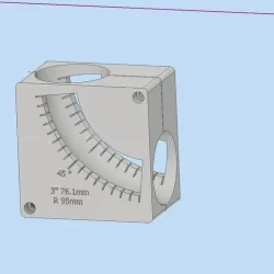 3d print file for 3"  76.1 mm Radius 95mm Elbow Cutting Fixture.