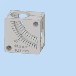 3d print file for 44.5 mm Radius 51mm Elbow Cutting Fixture.